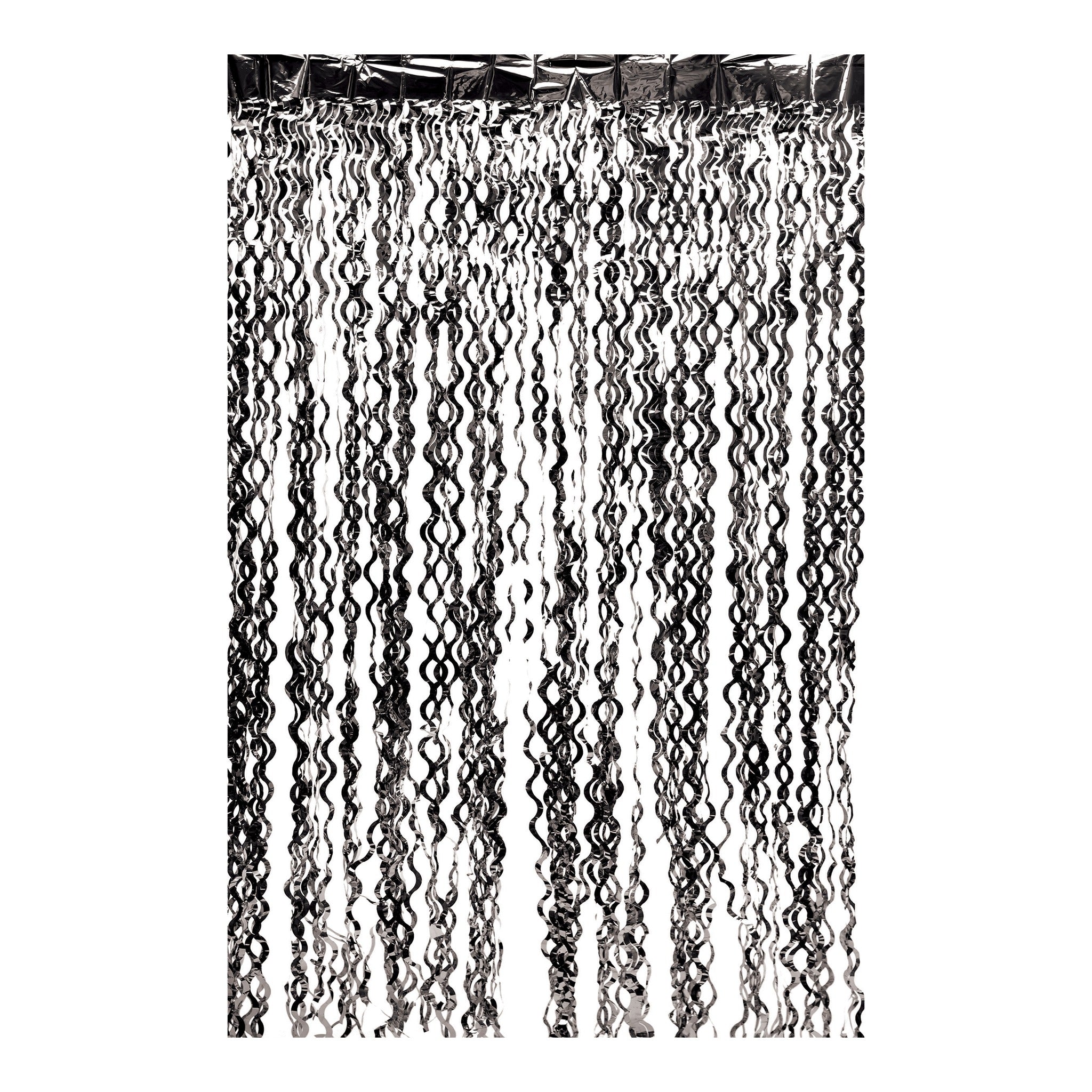 Curly Foil Curtain Met.Black